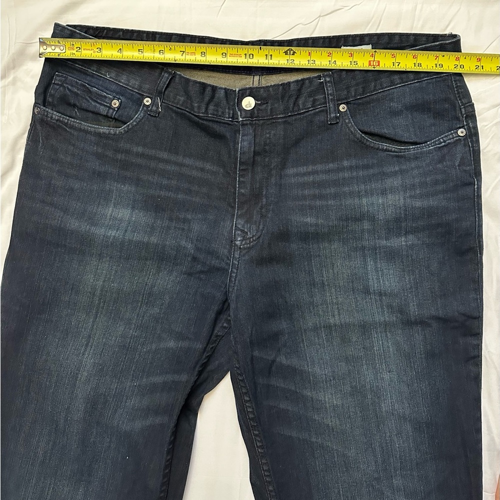 Calvin Klein Men's Standard Straight-Fit Stretch Jeans Deep Blue Size 38x30 - Picture 10 of 12